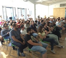 Audience at a Sofia Crypto Meetup event
